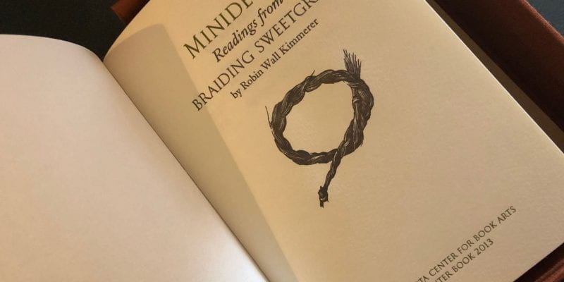 Title page of Minidewak: Readings from Braiding Sweetgrass