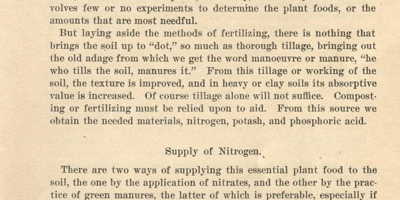 First page of Ralph E. Brock, Fertilizers for Renewing Nursery Soils