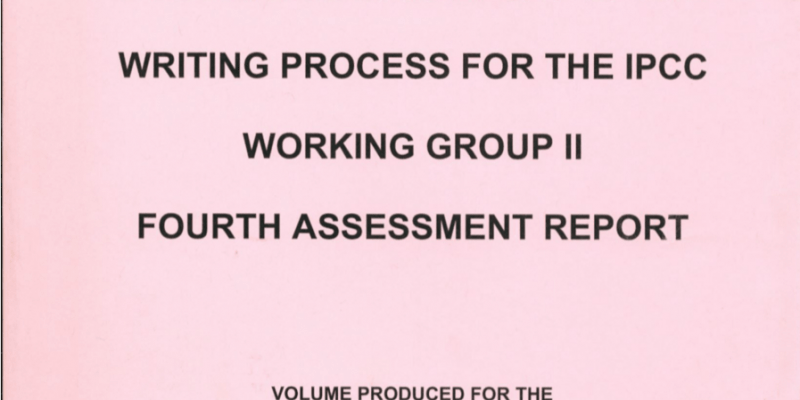 Documents in Support of the Writing Process for the IPCC Working Group II Fourth Assessment Report, title page