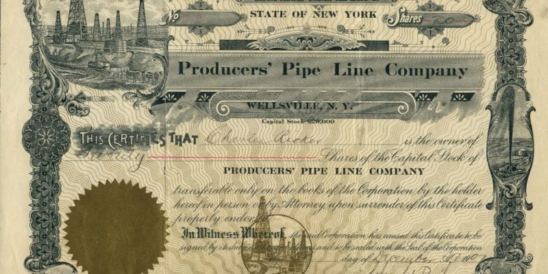 Producers' Pipe Line Company, $100 share