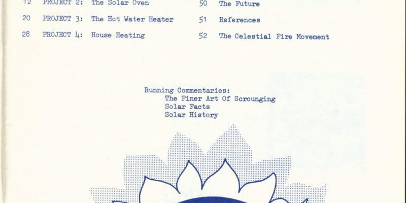 Table of Contents from Practical Sun Power