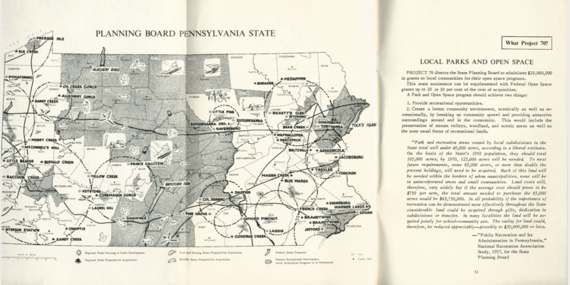 Page 31 of Project 70 pamphlet with foldout map